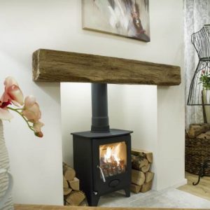 Newman fireplaces Oak Effect Stone Beams - Clovelly