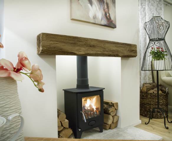 Newman fireplaces Oak Effect Stone Beams - Clovelly