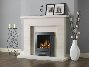 Pure Glow Drayton Gas Fireplace Suite with Zara Graphite