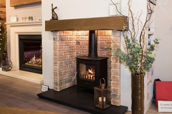 Newman fireplaces Oak Effect Stone Beams - Telford