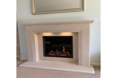 Stunning large gas fire installation