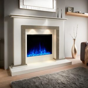 Bespoke Fireplaces Vermont suite blue flame