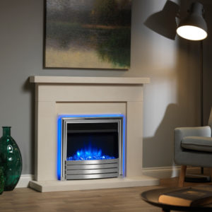 Ecoflame 22 Beckford Surround 16 inch Opening All Chrome Fascia