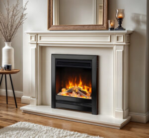 Celsi DLX Olympus Black Nickel & Black electric fire