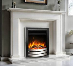 Celsi Ultra Designer Black Nickel & Chrome electric fire