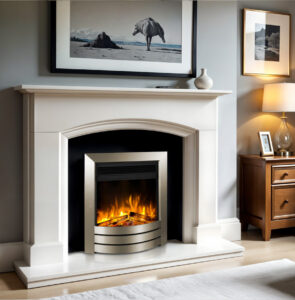 Celsi Ultra Camber Satin Champagne electric fire