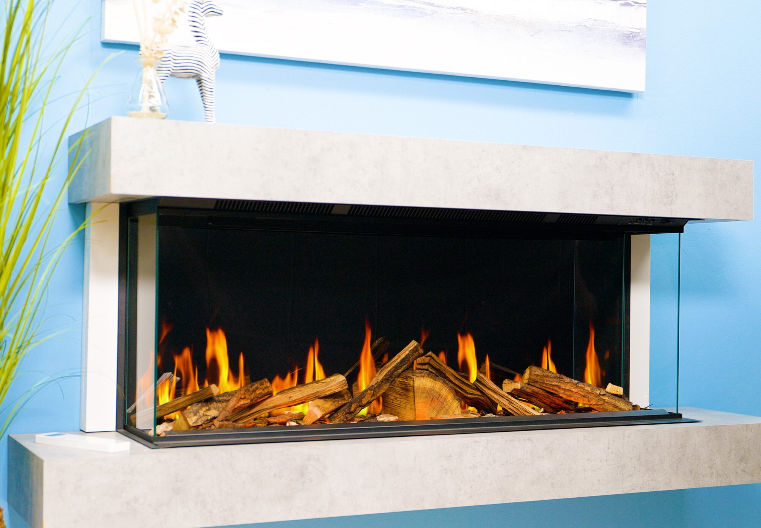 Luminosa 110 Real Oak Premium Log Set Suite Close Up